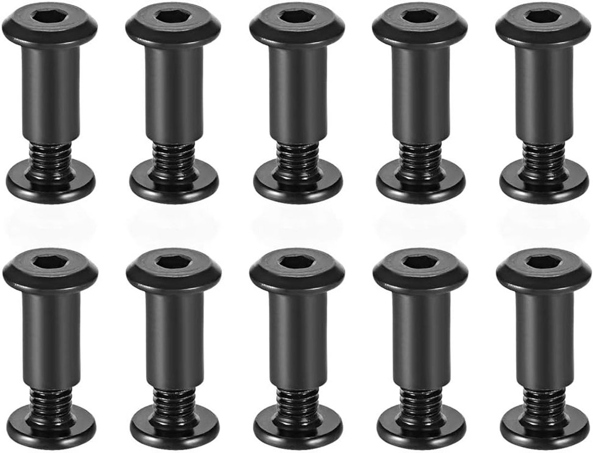 Sets inbussleutel postband meetklem leer koolstofstaal zwart M6 x 10 mm M6x10mm