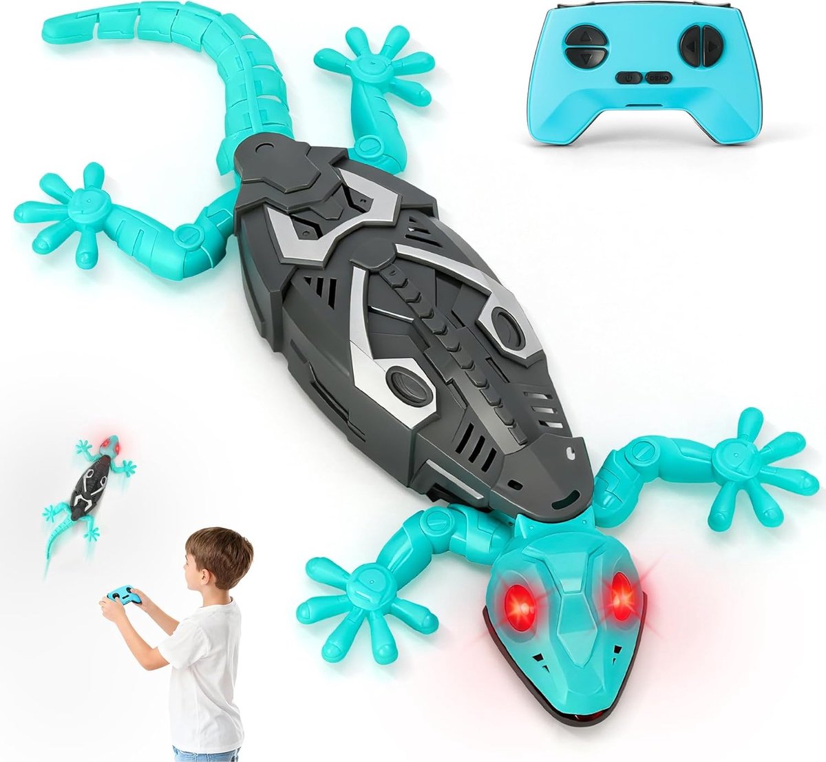 Gecko, op afstand bestuurde laadgecko, met led-ogen