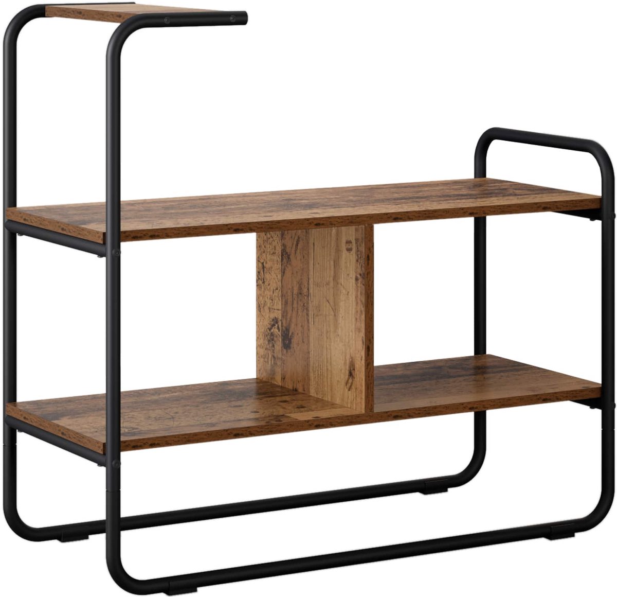 vidaXL Consoletafel - Oud - hout - 80 - x - 35 - x - 75 - cm - Bewerkt - hout Oud hout