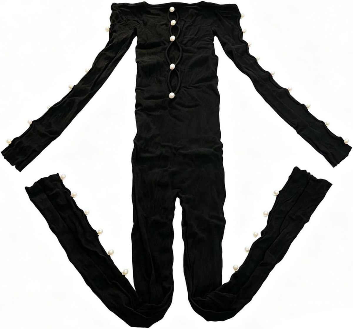 Nylon Leopard Bodysuit Lange Mouw Transparante Sheer Stretch Fit Catsuit Voor Vrouwen