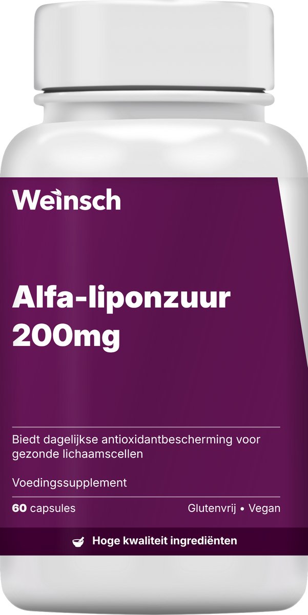 Weinsch Alfa-liponzuur 200mg | 550mg | 60 capsules