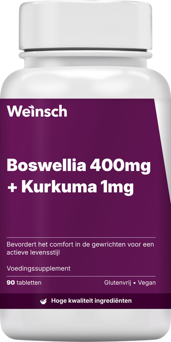 Weinsch Boswellia 400mg + Kurkuma 1mg | 1200mg | 90 tabletten