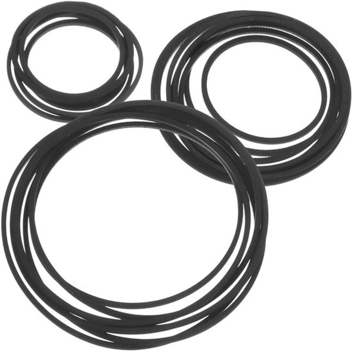 Cassettedeckriemen - Recorderriemen Muziek - Apparaten Repareren - Zachte Rubber Materiaal - 60 Stuks - Zwart