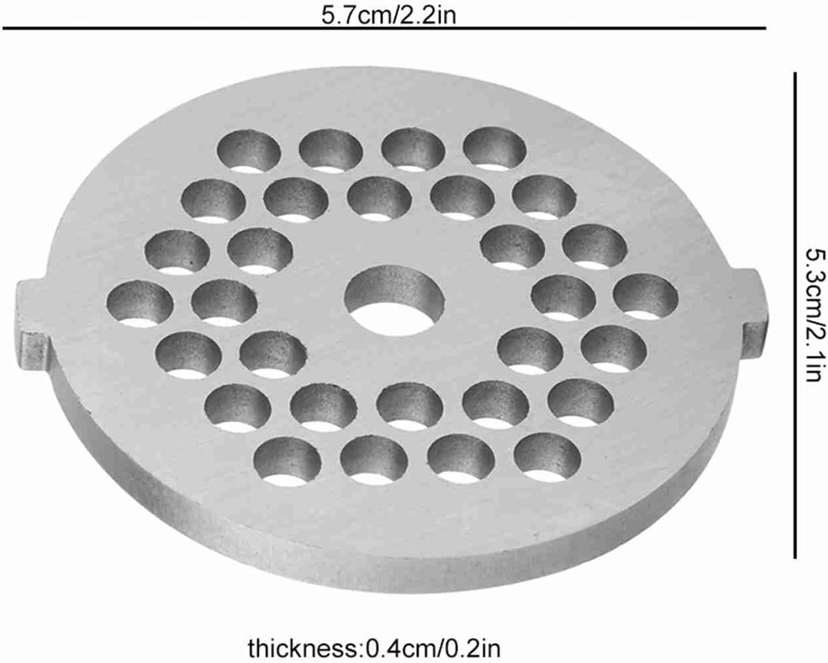 Dailygoods- Gatenschijf roestvrij staal - Vleesmolenmes 5/7 mm - Professioneel reserveonderdeel - Sterk en scherp - Eenvoudig te installeren - Onderho