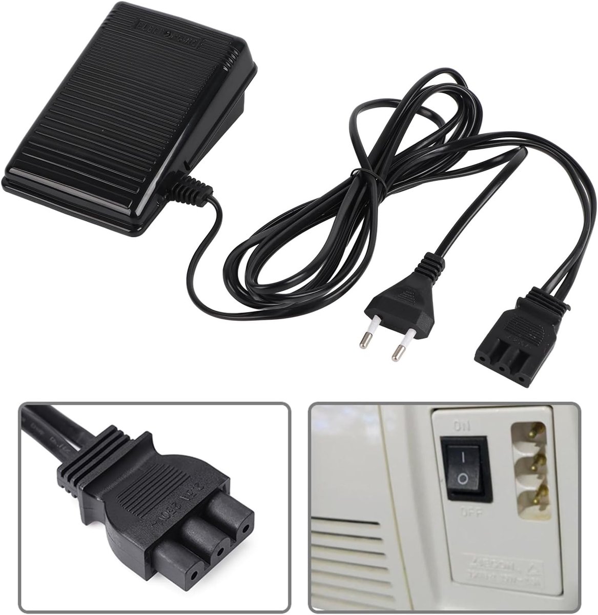 Elektronisch universeel bedieningspedaal met kabel voor naaimachine 200-240 V EU plug