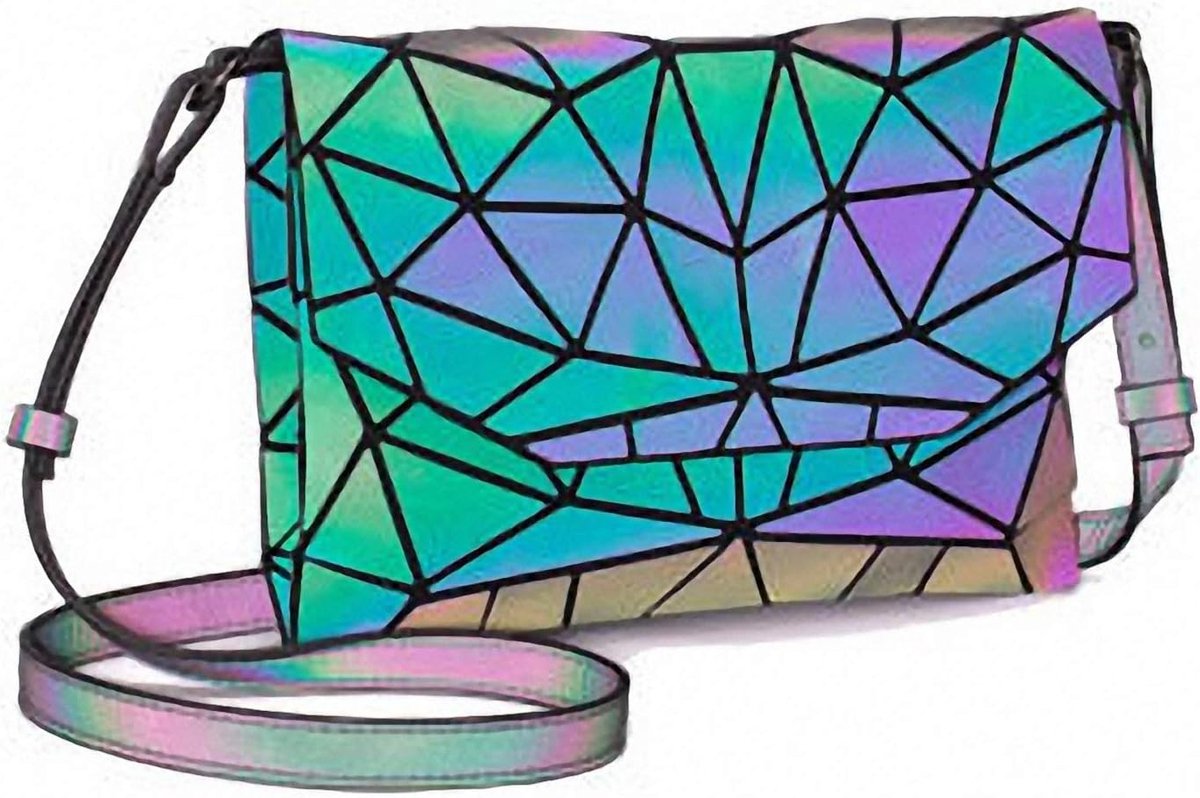lichtgevende boodschappentas Holografische handtassen en handtassen Flash reflecterende crossbody tas voor dames