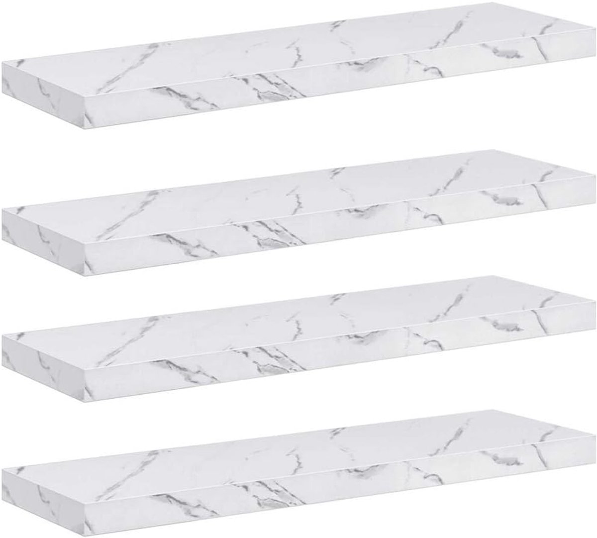 4 stuks, marmer, hout