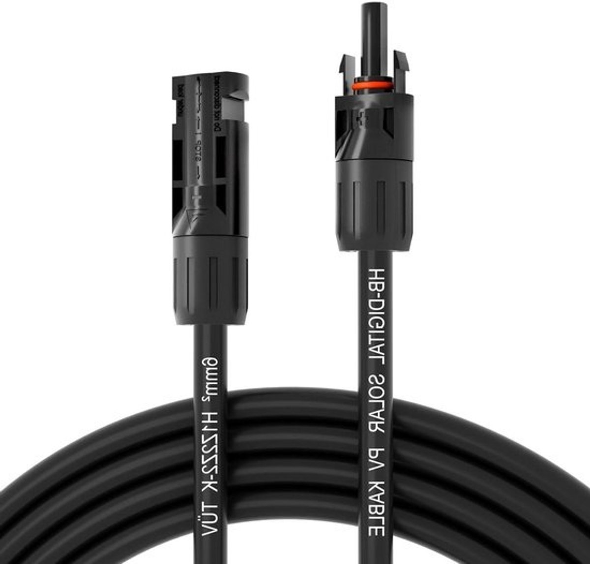 Zonnekabel 50 meter - Zonnepaneel kabel - Energie opwekken - Flexibele tweelaagse isolatie - 6 mm² - Zwart