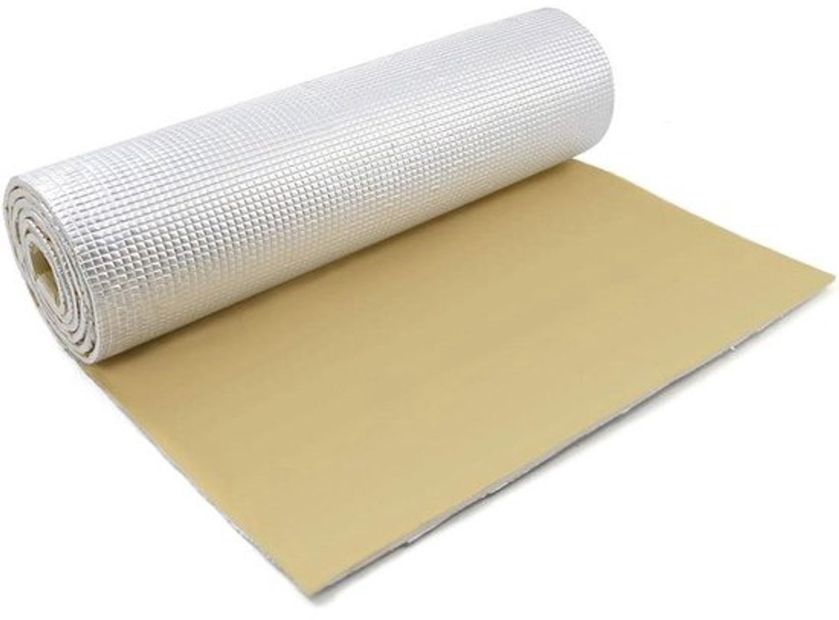 Isolatiemat - Geluiddemping Pad - Auto Geluid Dempen - Warmte en Geluid Absorptie - 100x100 cm - Zilver