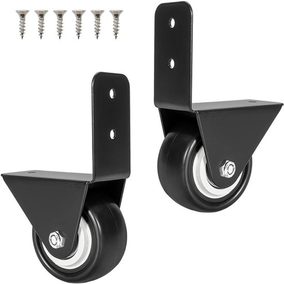 Zwenkwielen Meubel - Tafelwielen Kastwielen - Meubels Verplaatsen - Gerichte Beweging - 2 stuks - Zwart