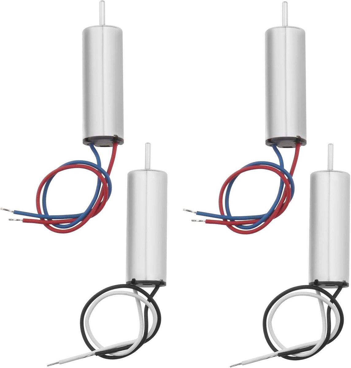 Dailygoods - Motor tegen de klok in - Geborstelde DC Motor - 7x20mm - Rechtsom Motor - Geschikt voor Vliegtuigen - 4 Stuks