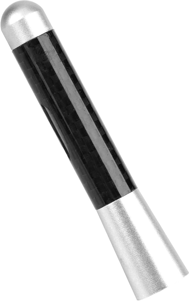 Dailygoods- Autoantenne Korte Koolstofvezel - Vervangende Antenne - Universeel Passend - Inclusief 4 Noppen - Geschikt voor Meeste Auto's - Actieve An