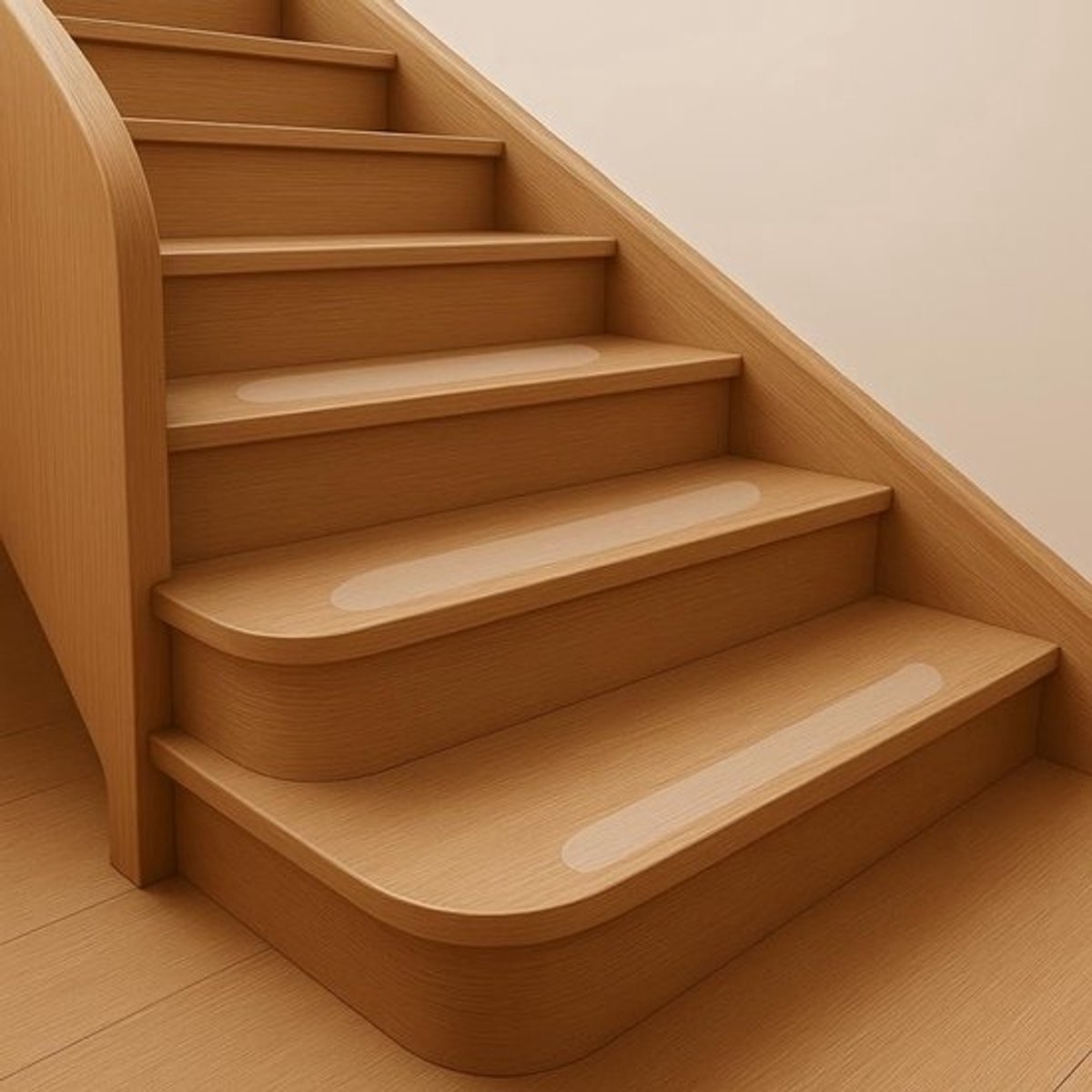 Antislipstrips voor trappen - Trapbescherming zelfklevend - Veiligheid verhogen - Transparant ontwerp - 16 stuks 5x65cm - Transparant
