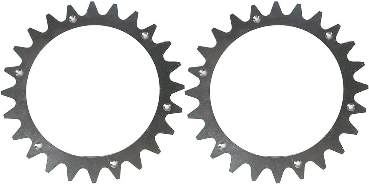 Dailygoods- Aandrijfwielspikes - Antislipwiel - 2 Stuks - Roestvrij Staal - Diameter 205 mm - Dikte 2,5 mm - Compatibel met Worx Landroid S/M - Tracti