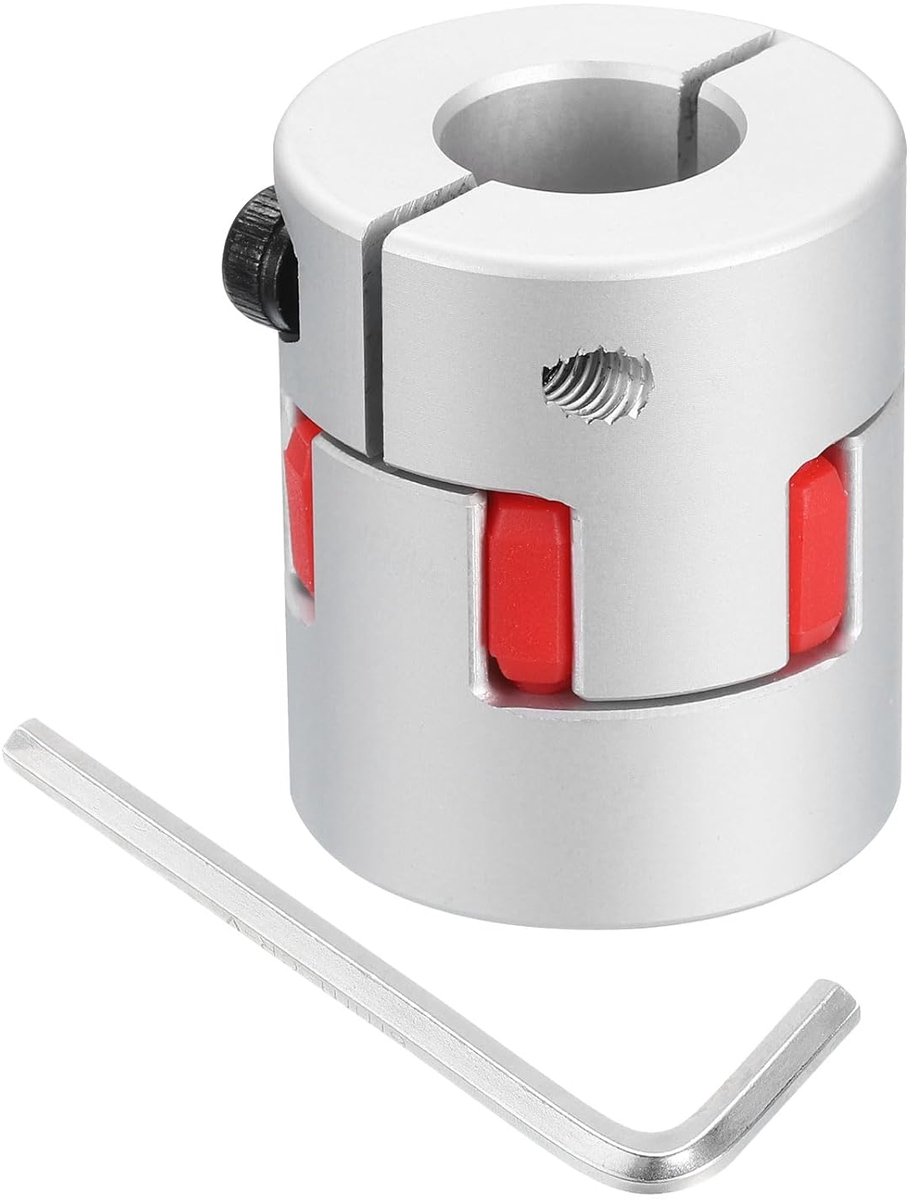 D30, L35, 8 mm tot 14 mm, flexibele pruimen golven, koppeling, aluminium motor, aansluiting, flexibele spider-koppeling voor 3D-printer, CNC-machine en servo-stappenmotor (zilver/kleur/rood)