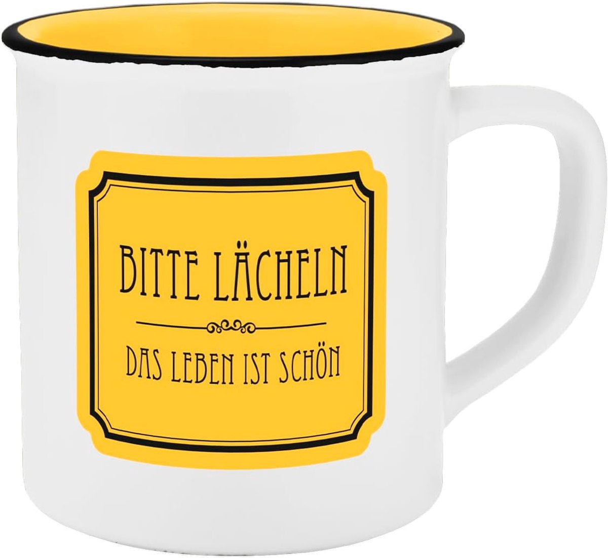Bitte Lächen, emaille-look, 400 ml