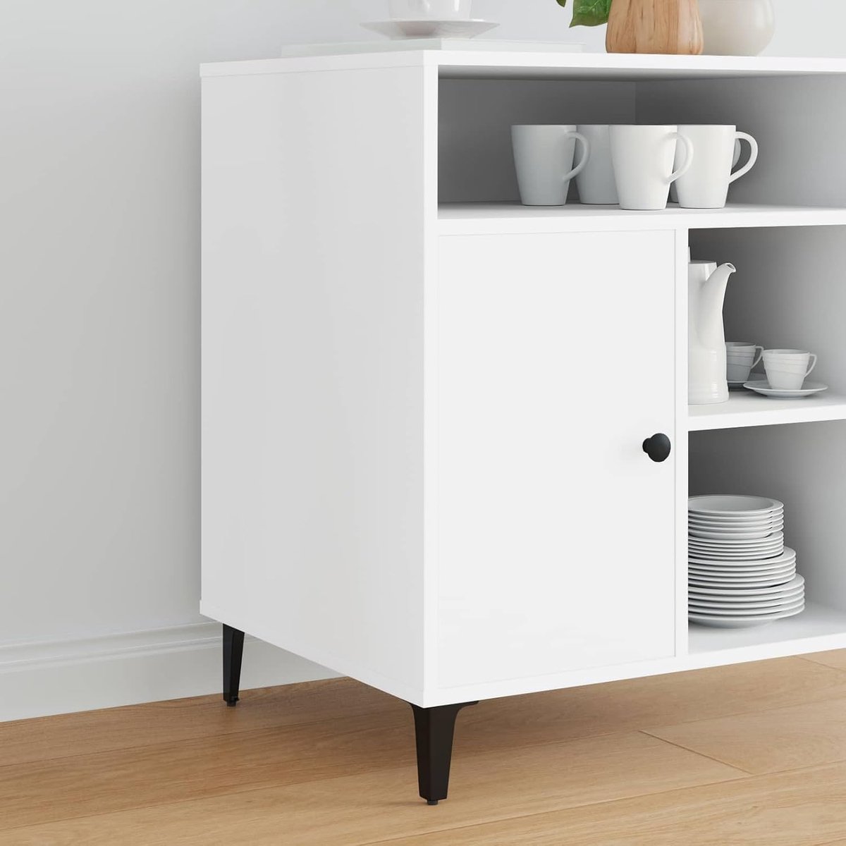 2 stuks meubelpoten conisch ijzer zwart 54,1 x 54,1 x 100 mm voor tafel en kast
