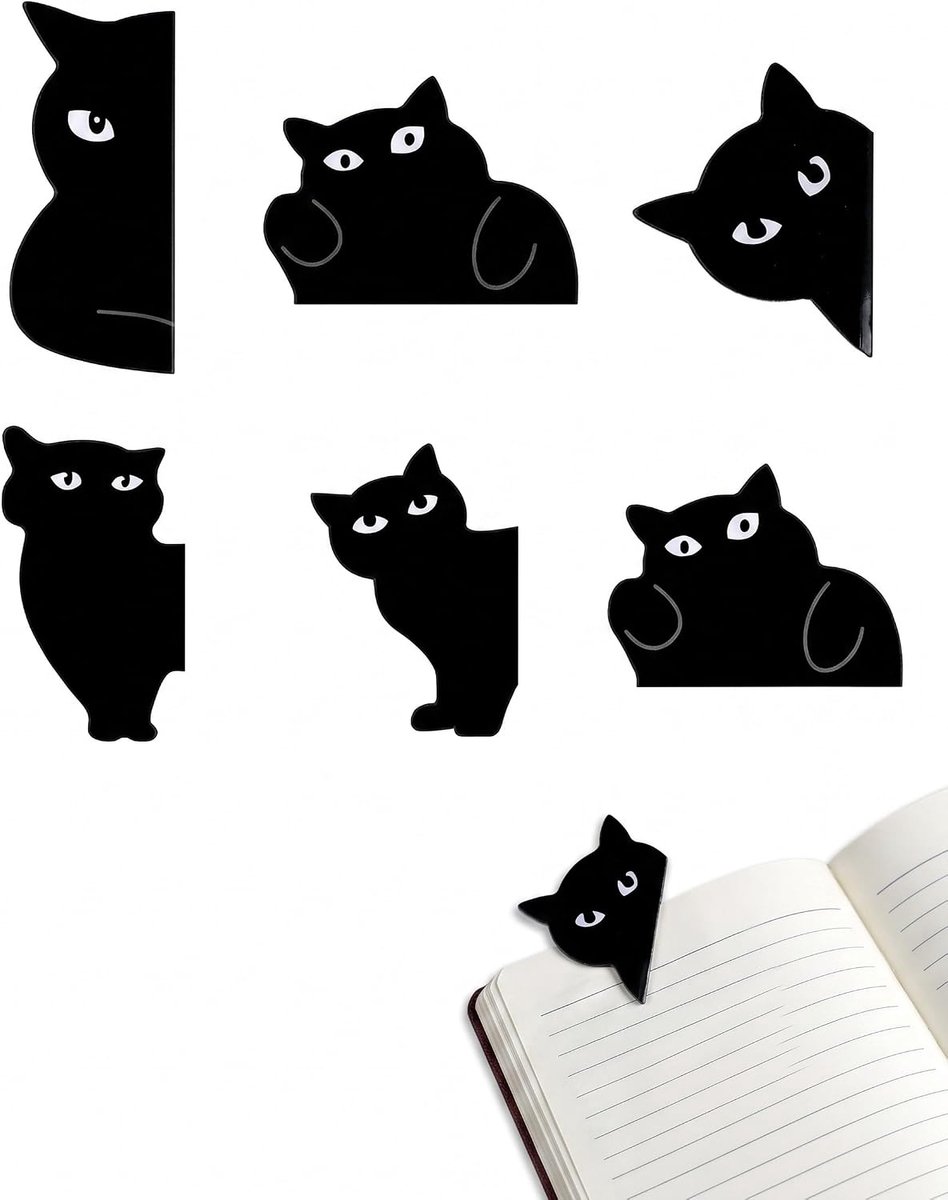 Magnetische bladwijzers met kattenmotieven, 2025, voor kinderen, leraren, studenten en boekenliefhebbers