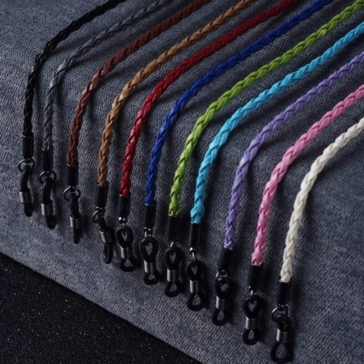 Brillenketting - Brilkoord - Veilig Dragen - Antislip Ontwerp - Meerdere Kleuren - Gedraaid Lederlook