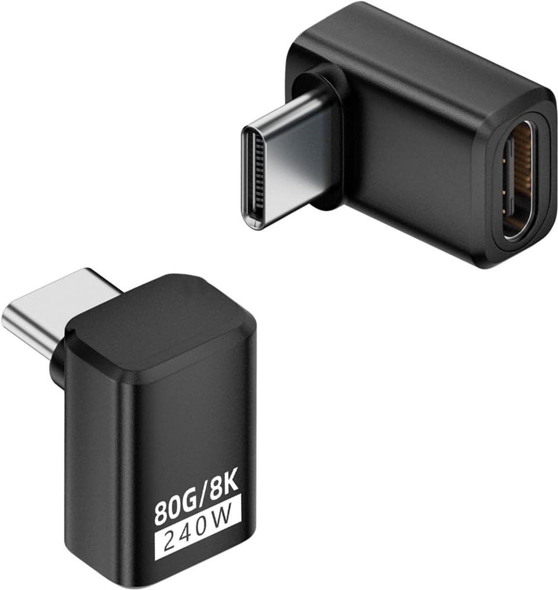 Dailygoods - 90° Hoek USB4 2.0 Type C Adapter voor Snel Opladen