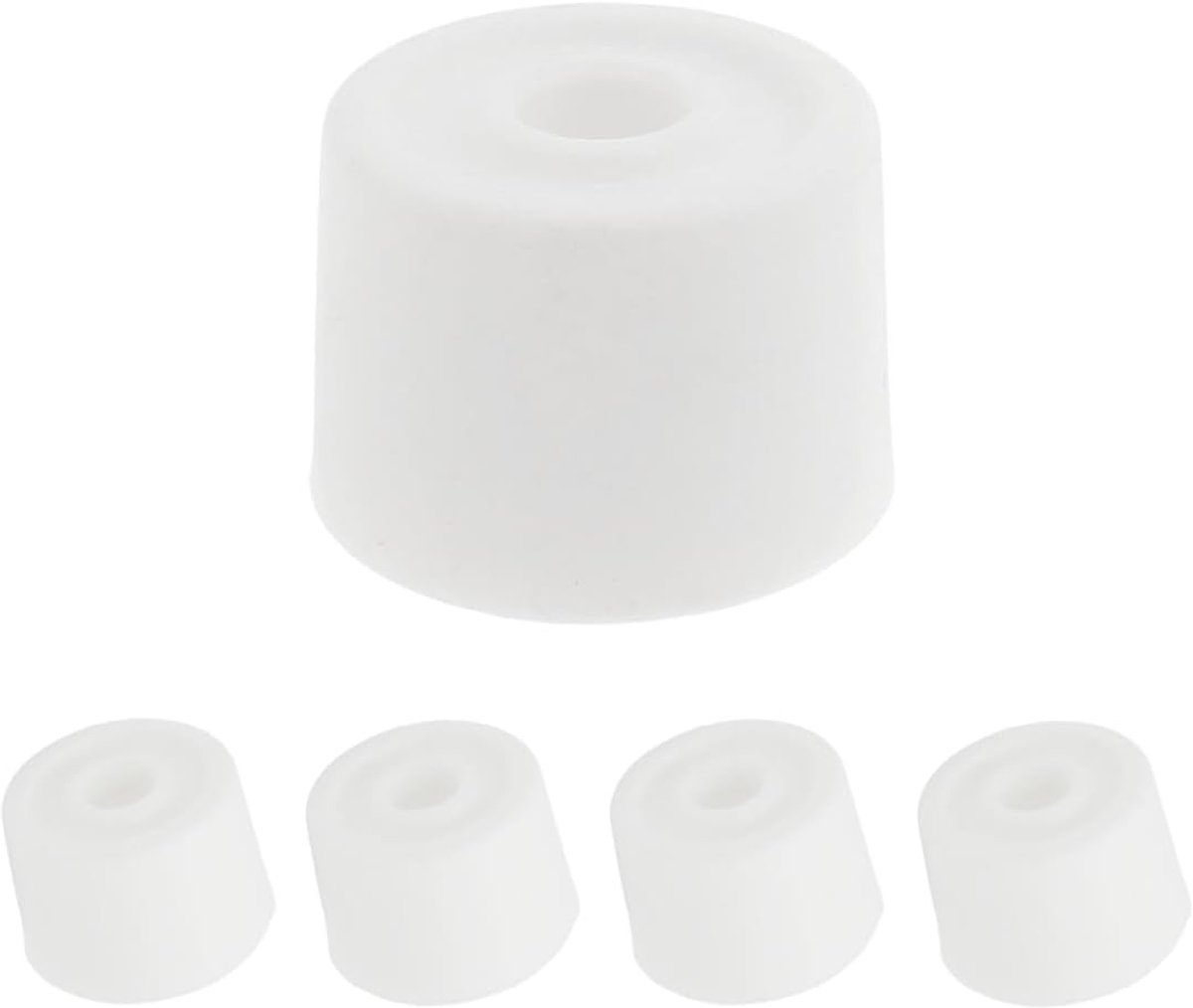Dailygoods- Deurstopper Siliconenrubber - 4 Stuks - 35 mm Diameter - Antislip - Schokabsorberend - Wit - Eenvoudig te Installeren - Deurbuffer