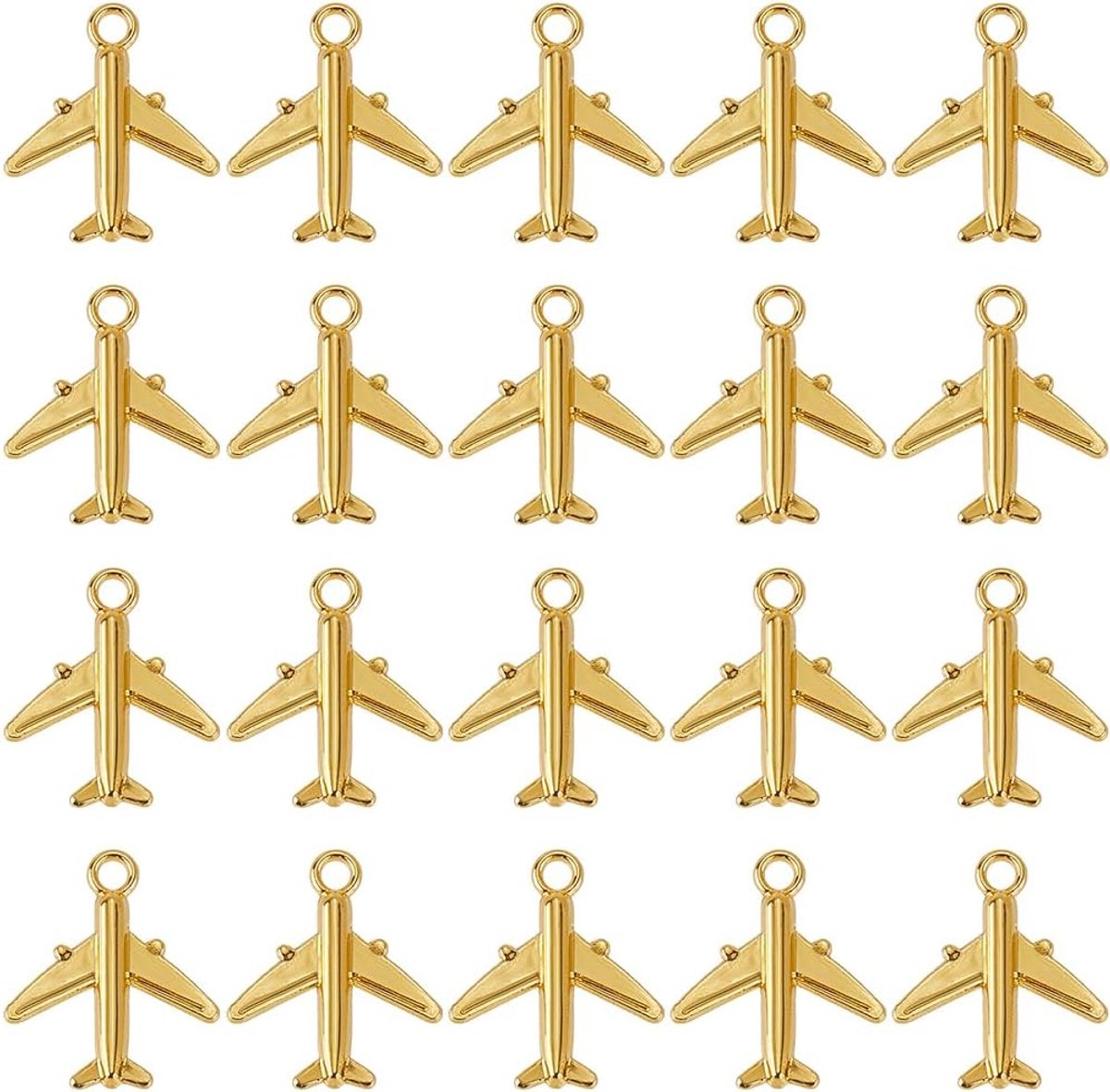 Dailygoods - 120 Stuks Gouden Vliegtuigbedels voor Sieradenmaken