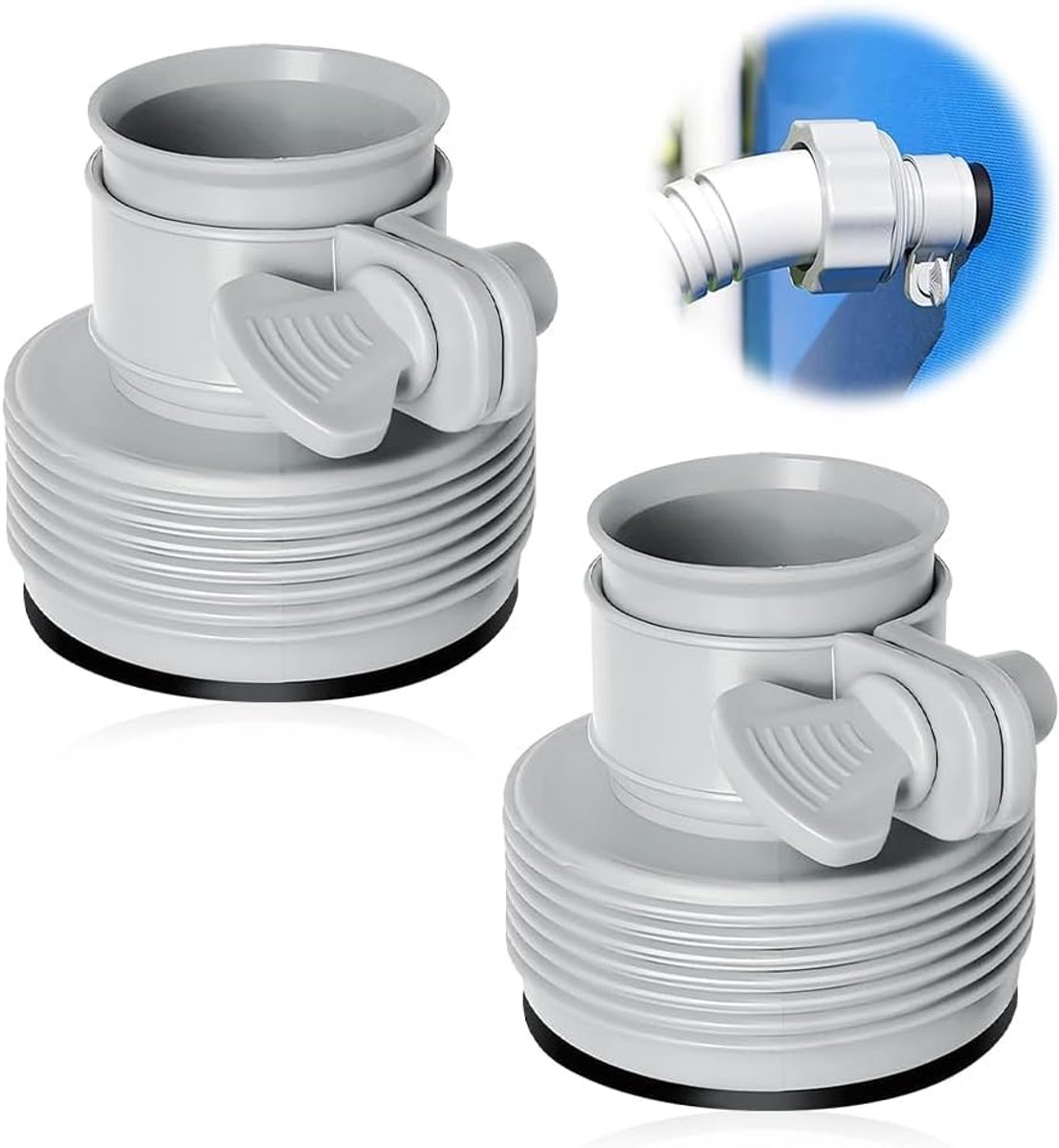 Dailygoods - Zwembad Slangadapter Type B - 2 Stuks voor Ø 32 & 38 mm Slangen