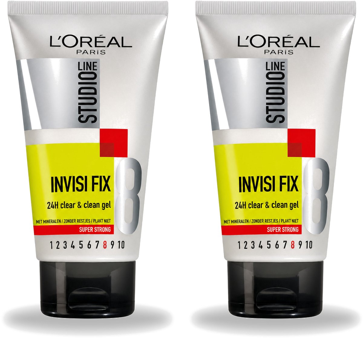 2 x L'Oréal Paris - Studio Line Invisi Fix 24h Clear & Clean - Wax - Super Sterke Fixatie - 150 ml - Voordeelverpakking - 2 stuks
