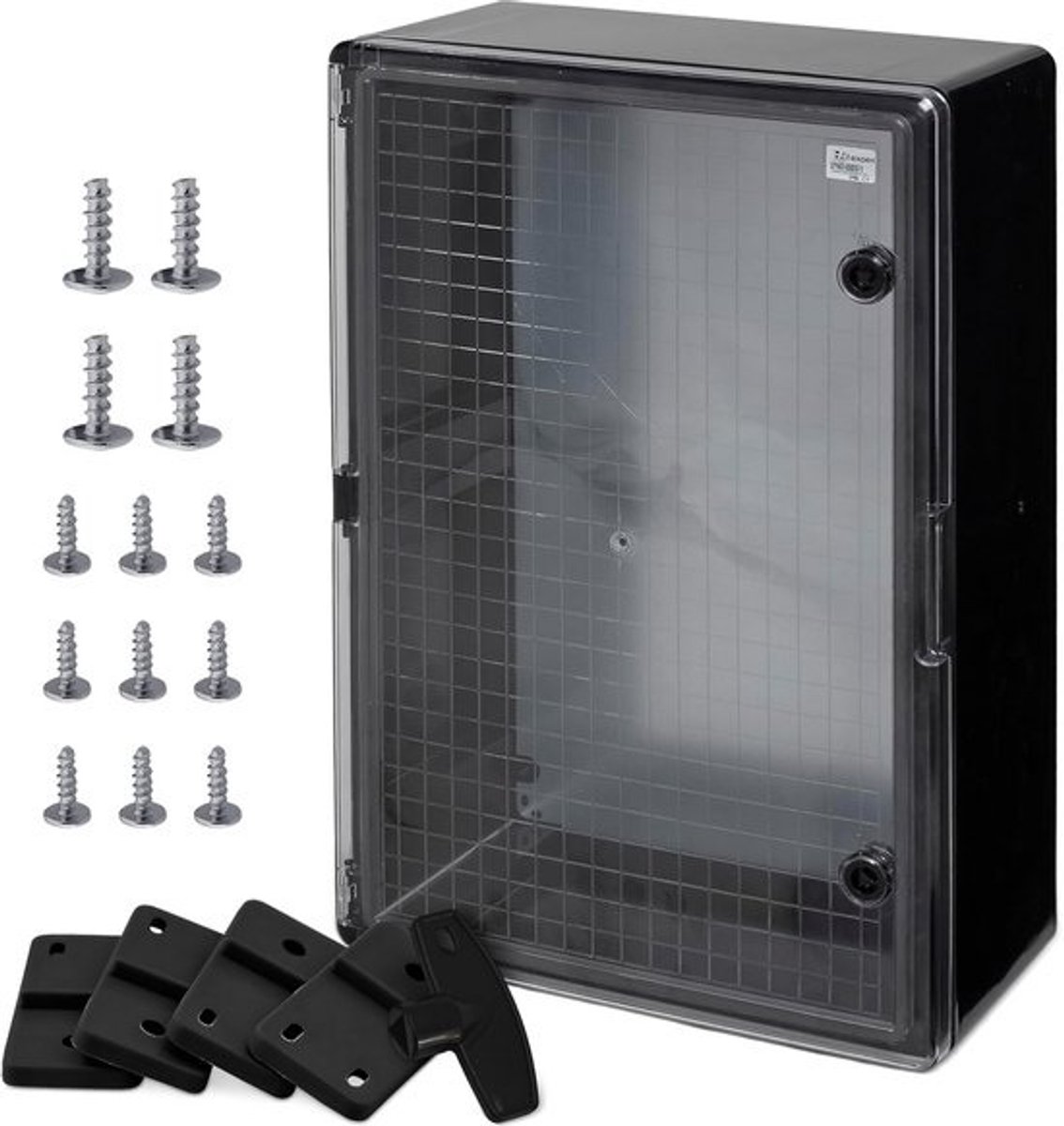 Waterdichte IP65 Wandkast Behuizing Montagekast Elektronica Behuizing in Zwart ABS Kunststof (600x400x200 mm)