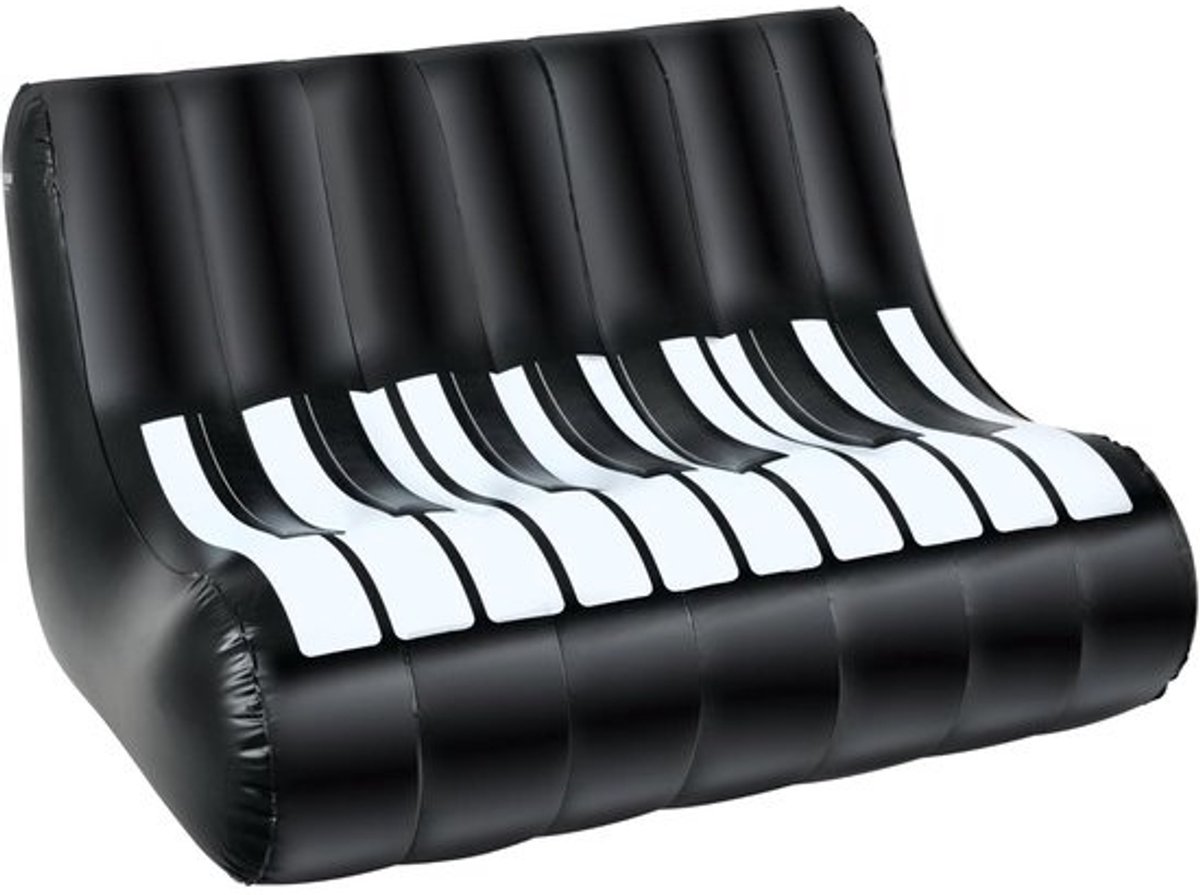 Opblaasbare Tweezits Bank in Piano Design - Luxe PVC Lounge Bank voor Binnen en Buiten