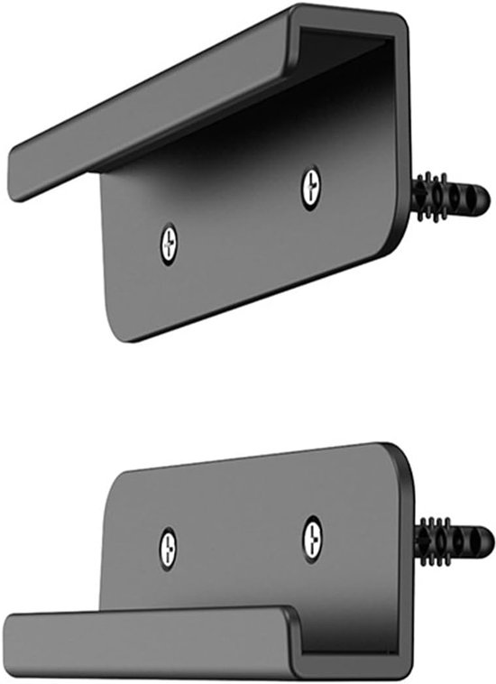 muurbeugel voor tablet, telefoon, e-reader en afstandsbedieningshouder. Bevestiging aan de muur met dubbelzijdige tape of schroeven. — afbeelding 2