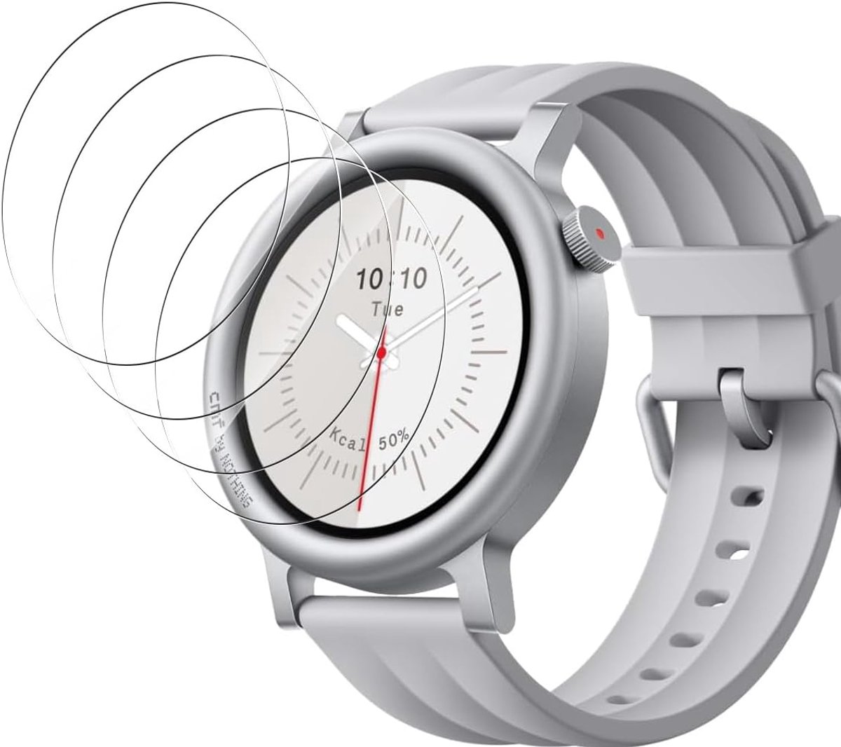 Beschermfolie voor CMF Watch 3 Pro pantserglas [4 stuks], 9H/HD displaybescherming/zonder luchtbellen, pantserfolie voor CMF Watch 3 Pro