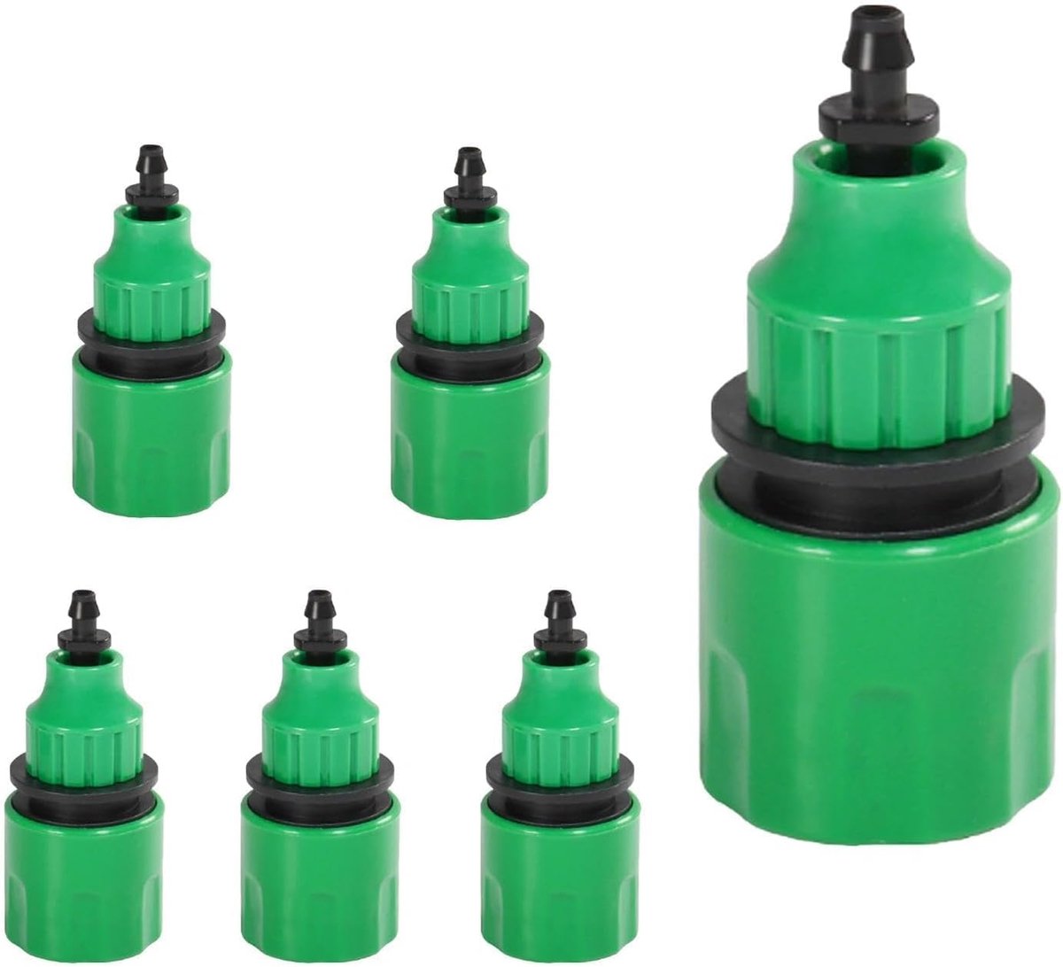 6 stuks tuinwaterslang, sneladapter, waterslang, sneladapter, voor tuinirrigatiesysteem (4/7 en 8/11 mm)