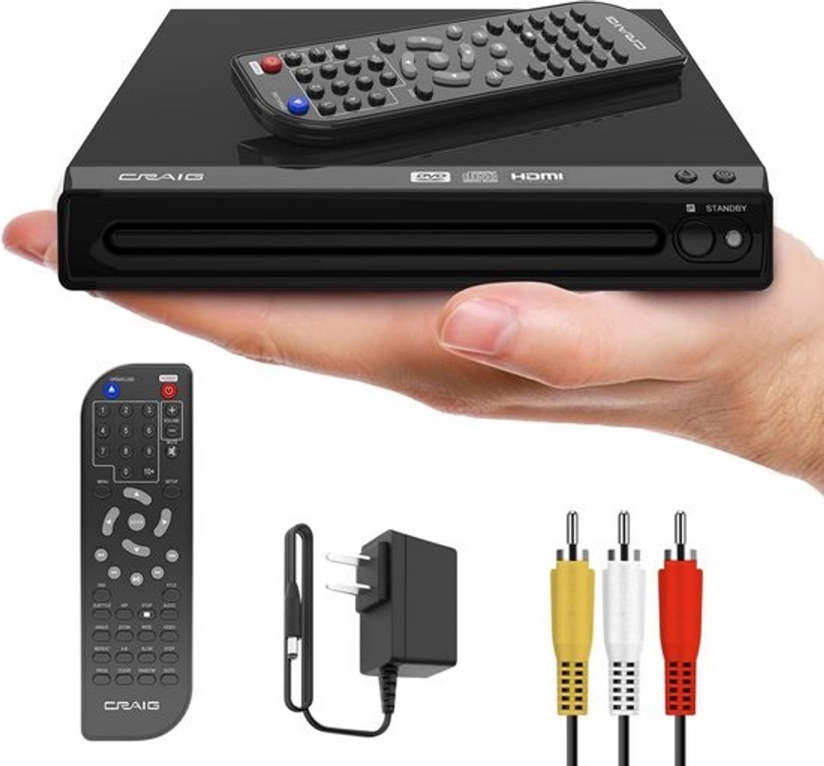 Regiovrije DVD-speler met AV- en USB-aansluiting