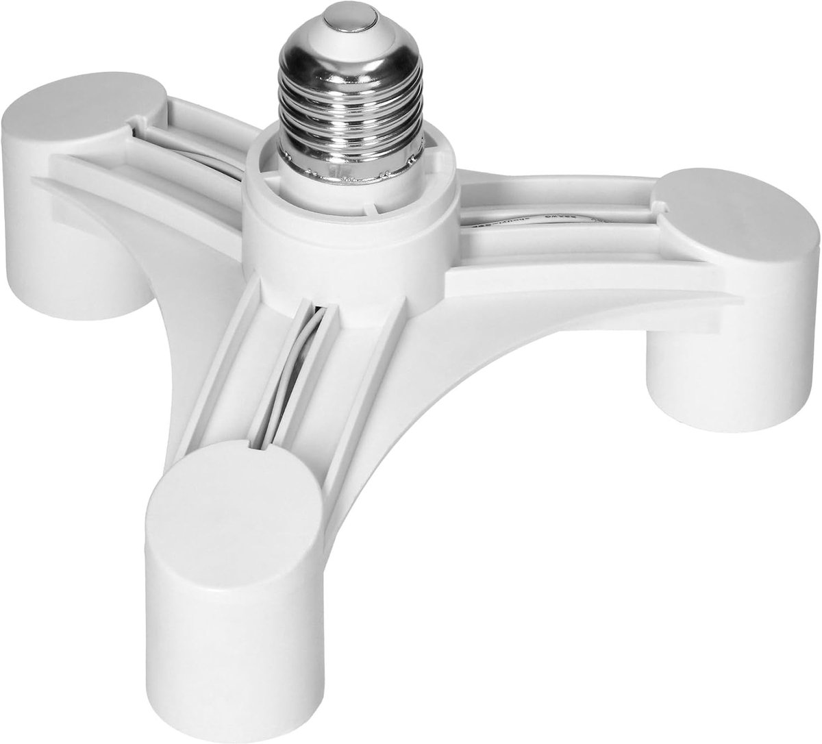 Splitteradapter van E27 naar E27 Fitting - E27 Lamp Houder geschikt voor elke E27 Lamp - Kleur: Wit De ideale oplossing (3xE27 breed)