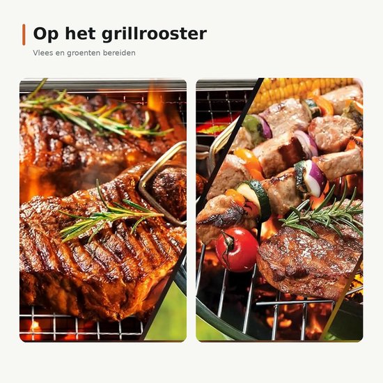 Binnen&buiten Houtskool bbq - Barbecue - 73 x 33,5 x 70 cm — afbeelding 5