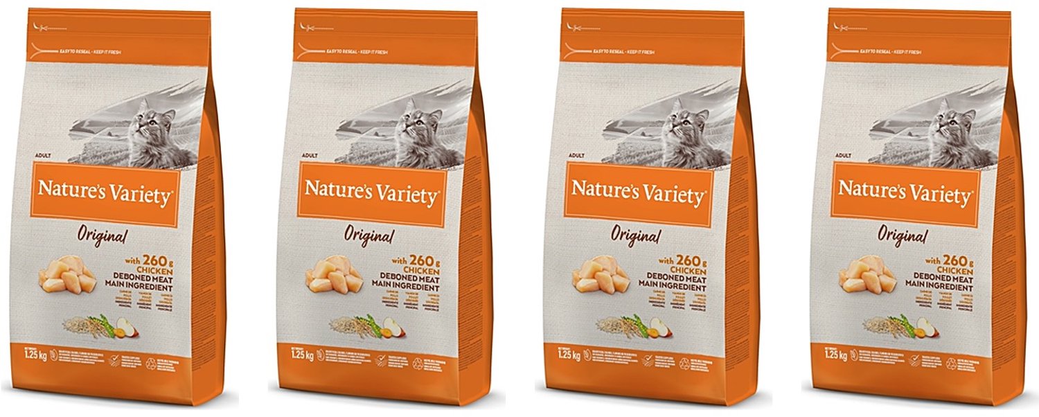 Kattenvoer Natures Variety - Kip, Zonder Granen 1.25kg - 4 stuks - Multipack