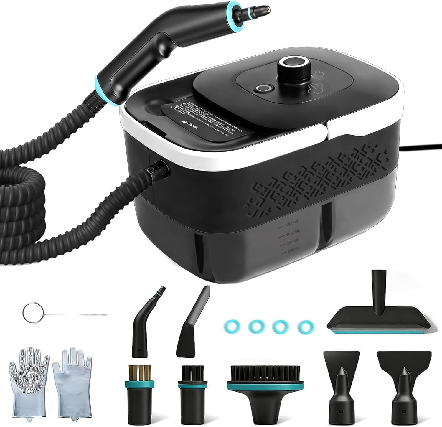 Stoomreiniger Handapparaat - Wit - 1250 ml - Krachtige Stoomreiniging - Voor Huishoudelijk Gebruik
