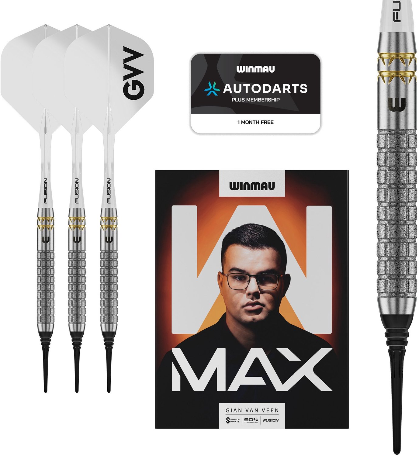 Winmau Gian van Veen W Max 90% - Soft Tip Darts