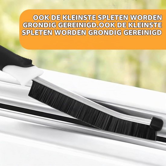 Harde Borstelset - Zwart - Multifunctionele Hoekreinigingsborstel - Voor Badkamer, Keuken en Toilet — afbeelding 2