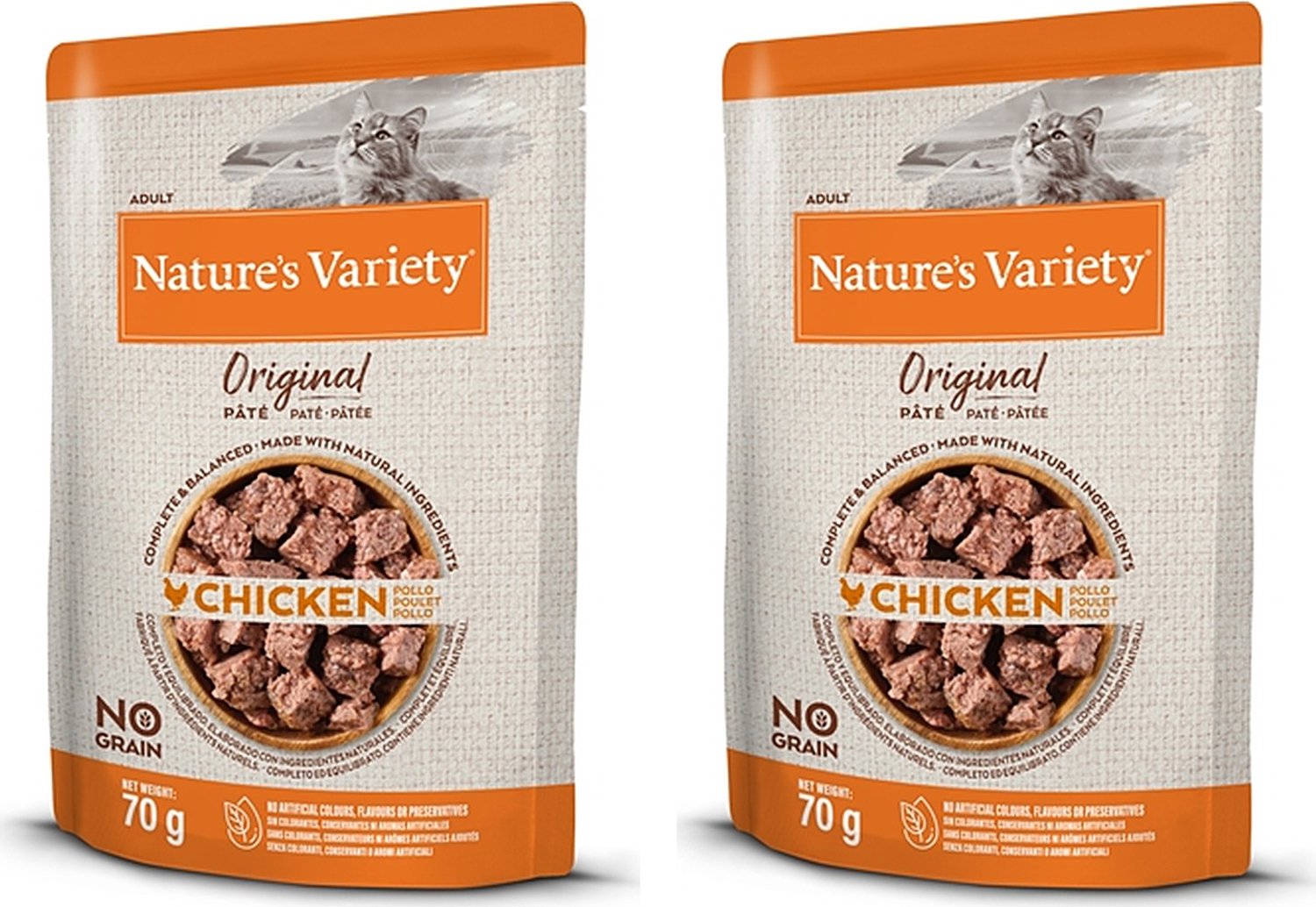 NATVOER NATURES VARIETY - Kip 12x70g - 2 stuks - Multipack