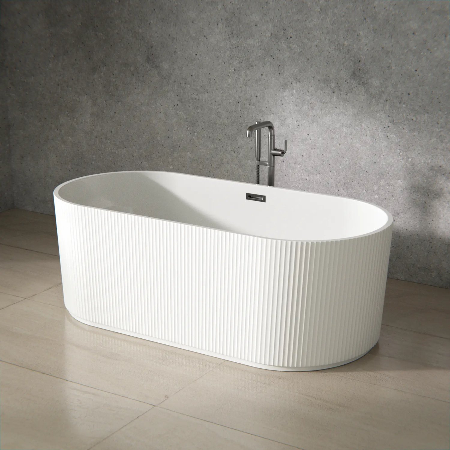Vrijstaand bad Selene - 170x80x58cm - Wit