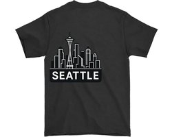 Seattle Skyline Shirt – SEATTLE – Modern Outfit – Unisex T-Shirt voor Dames & Heren – Leuk Cadeau