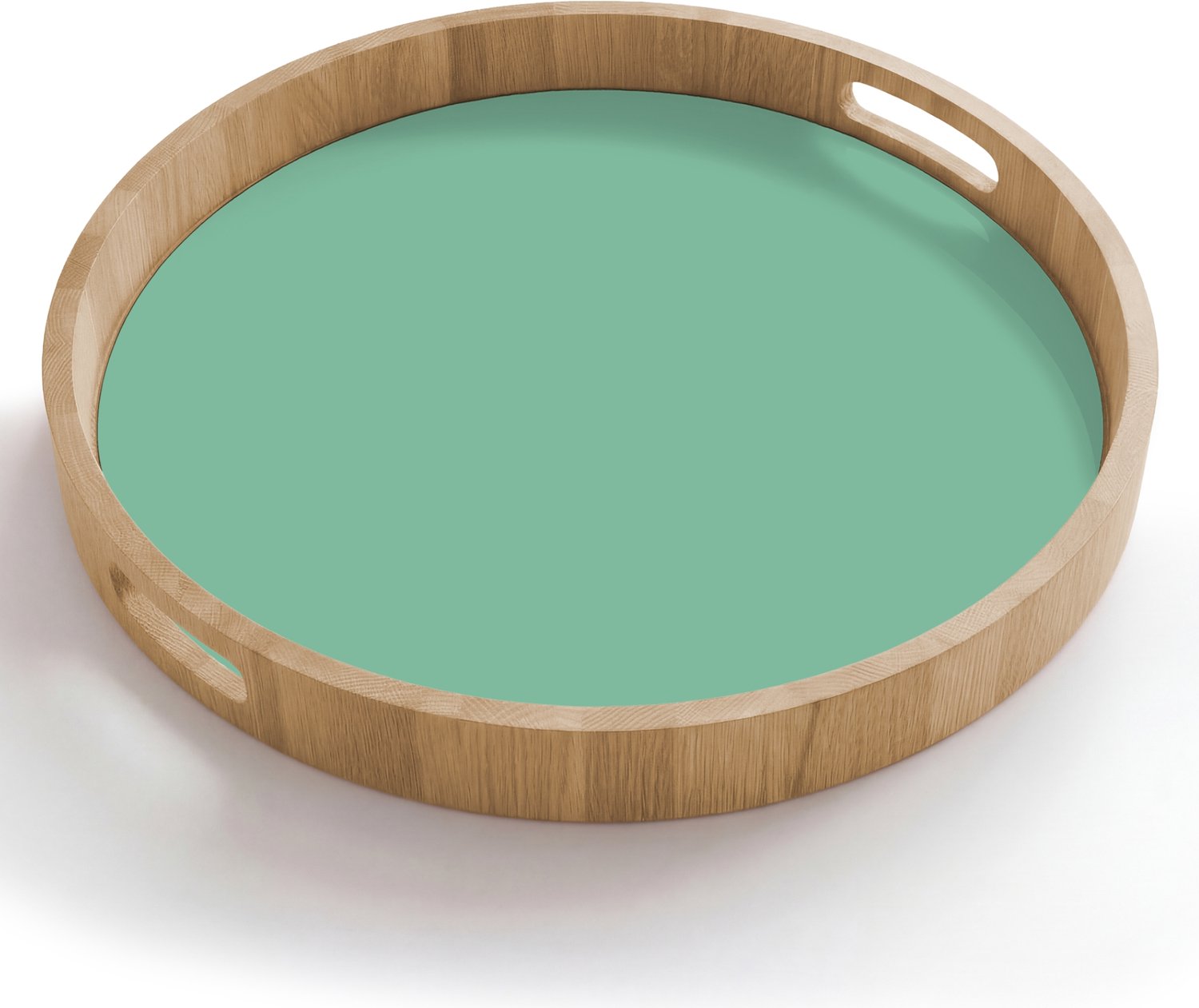 Dienblad rond 50x50 cm - Schootdienblad hout - Ocean - Jade - Groen - Borrelplank rechthoek - Plateau houten dienbladen