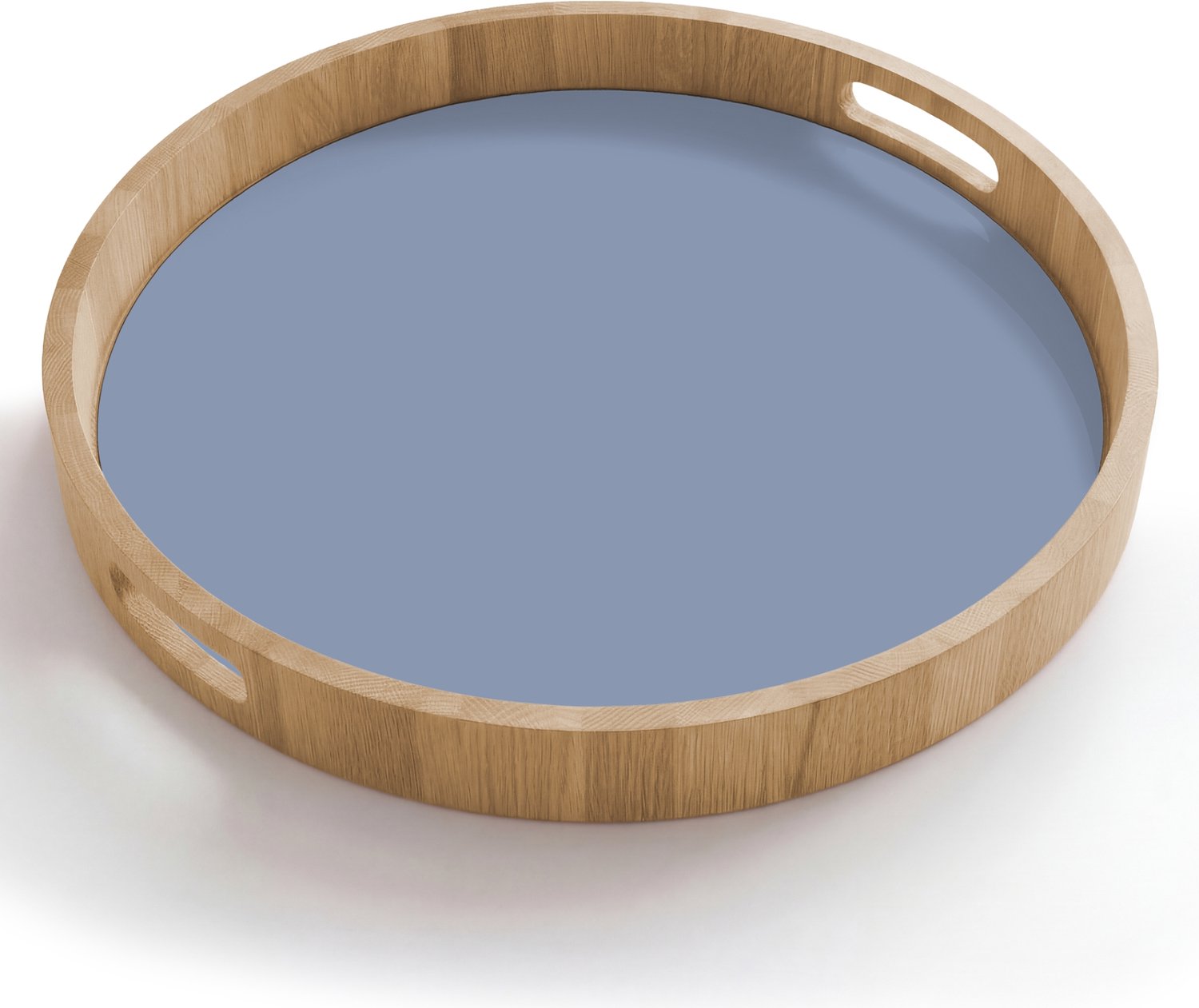 Dienblad rond 50x50 cm - Schootdienblad hout - Canary - Champ - Blauw - Borrelplank rechthoek - Plateau houten dienbladen