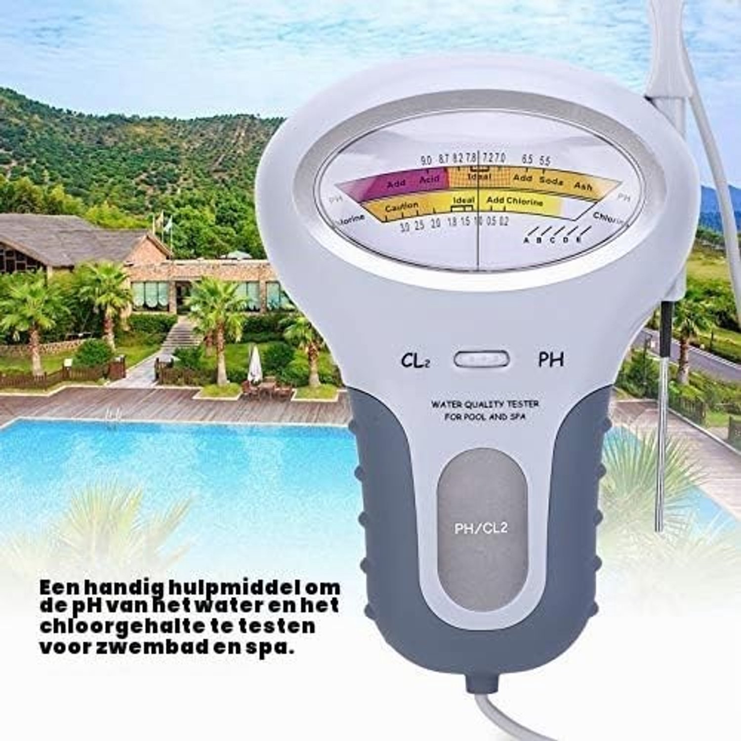pH- en Chloor Tester voor Zwembad en Spa - Waterkwaliteit Metingen, Precisie en Gebruiksgemak