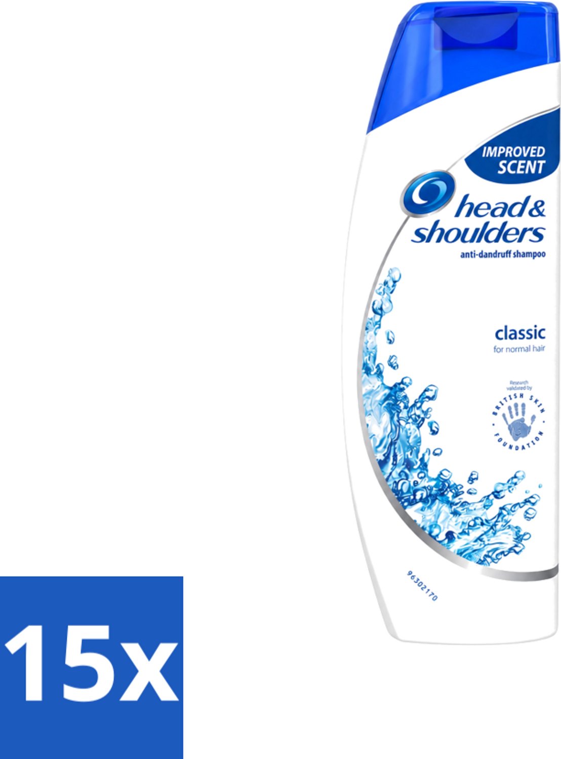 15 x Head & Shoulders - Shampoo - Classic Clean - 250ml - Voordeelverpakking - 15 stuks