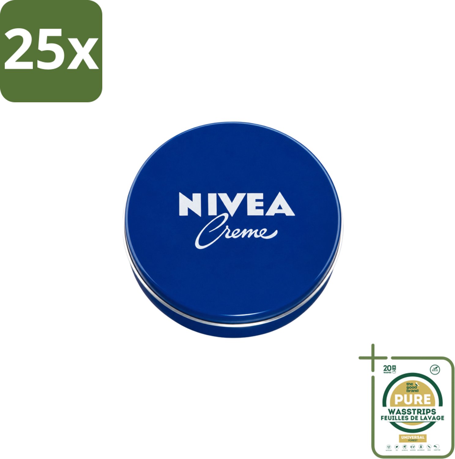 25 x Nivea – Crème – 150 ml - Wasstrips - Nivea Crème - Crème - Huid Verzorging - Hydratatie - Uitdroging Voorkomen