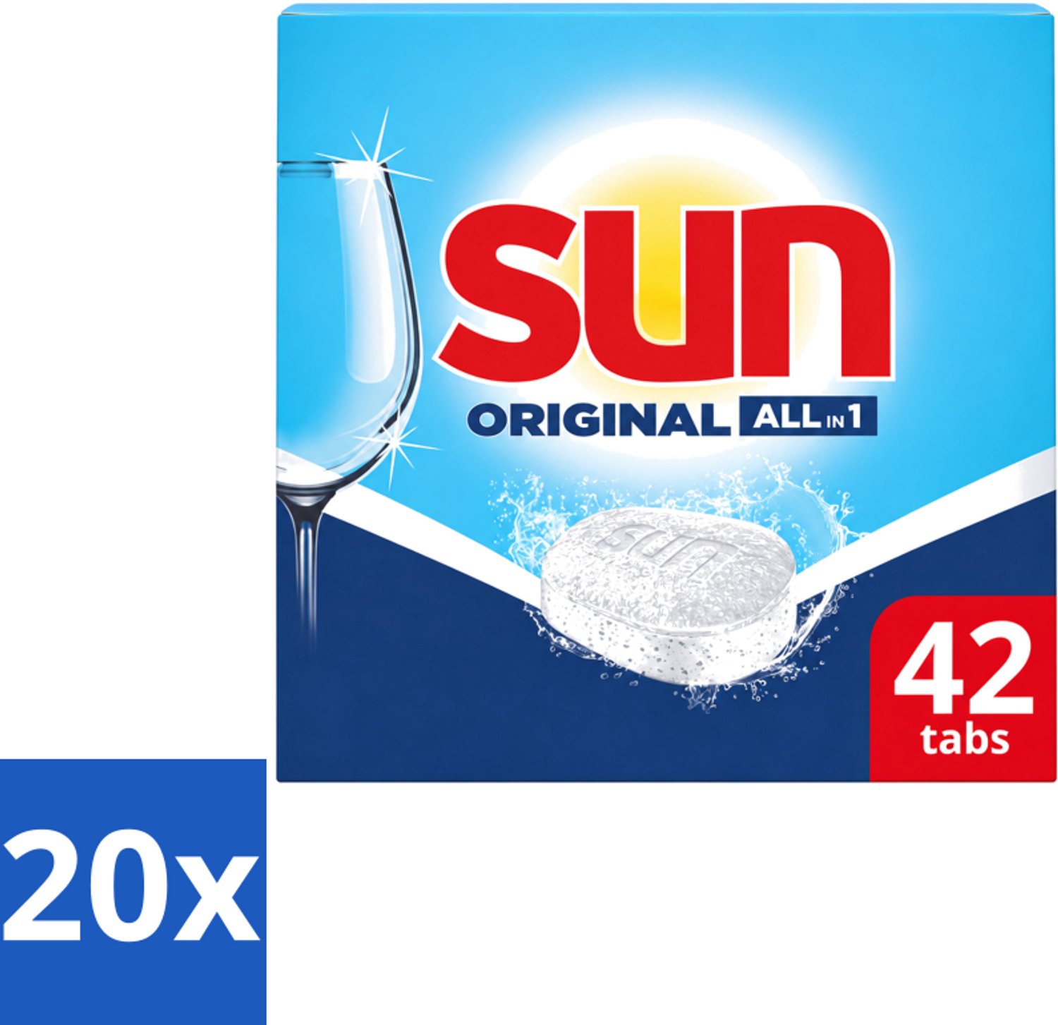 20 x Sun – Vaatwastabletten – Original – 42 tabletten - Voordeelverpakking - 20 stuks