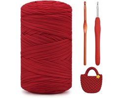 400 g T-shirt-garen, haakgaren voor tassen, chunky garen breigaren, textielgaren voor gehaakte manden, handtas, doe-het-zelf handwerk S011-C401-W401